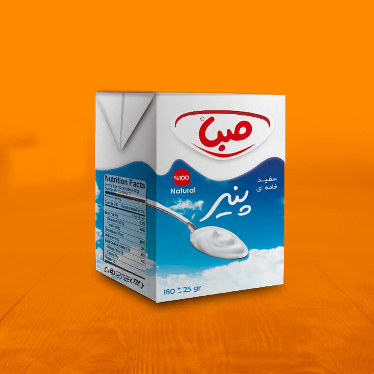 طراحی بسته بندی پنیر سفید