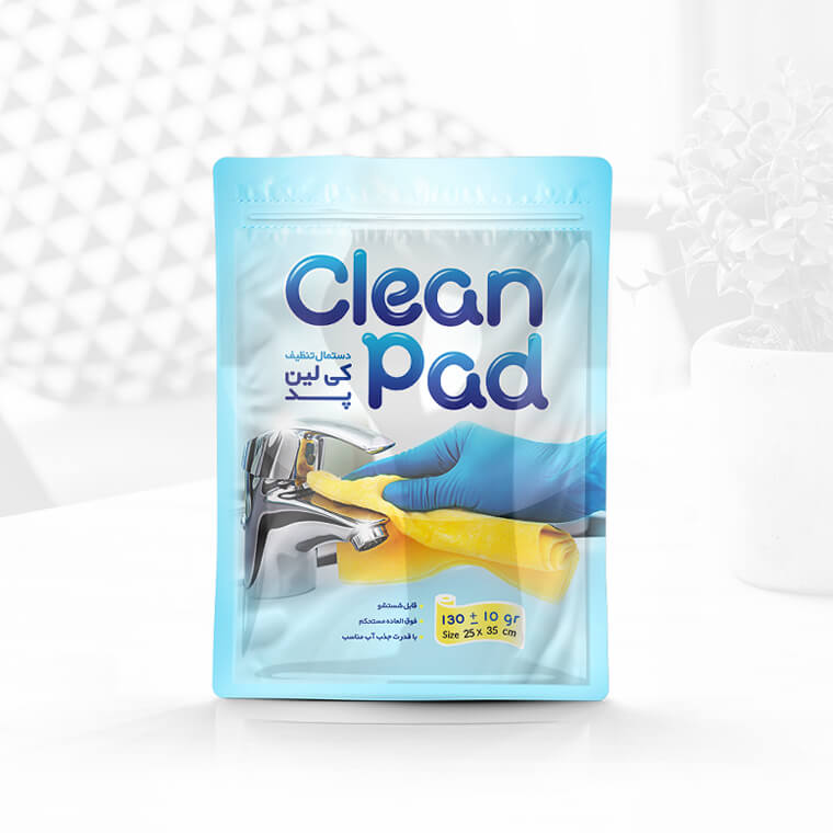 طراحی بسته بندی دستمال تنظیف