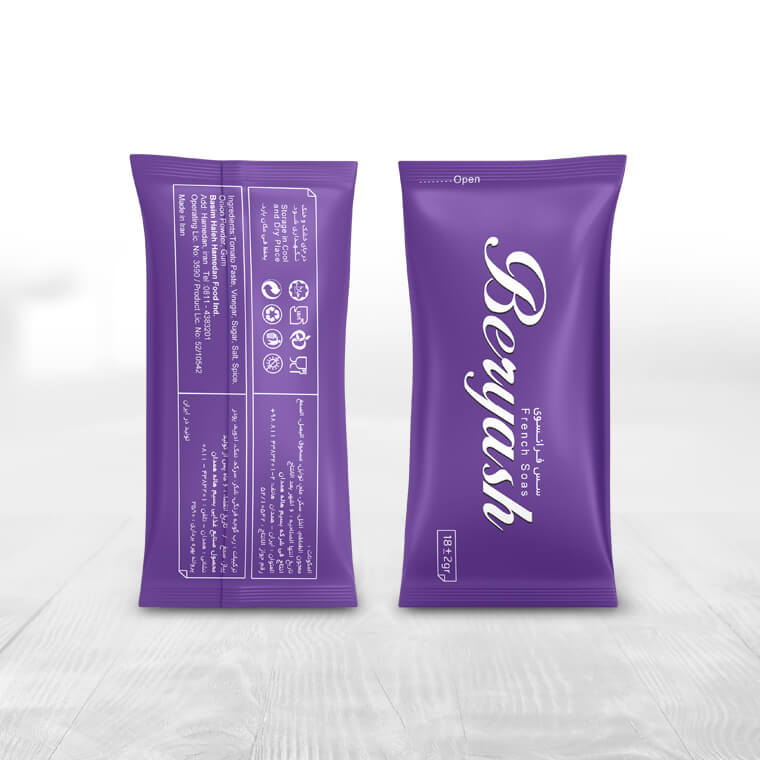 طراحی بسته بندی سس فرانسوی تک نفره