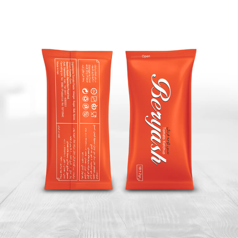 طراحی بسته بندی سس کچاپ تک نفره