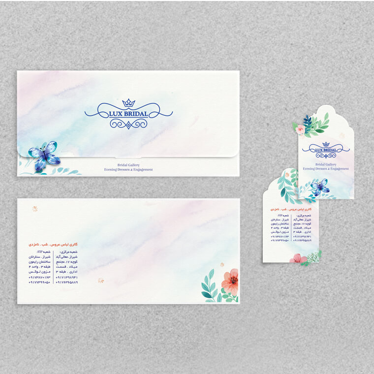 طراحی هویت بصری مزون لوکس