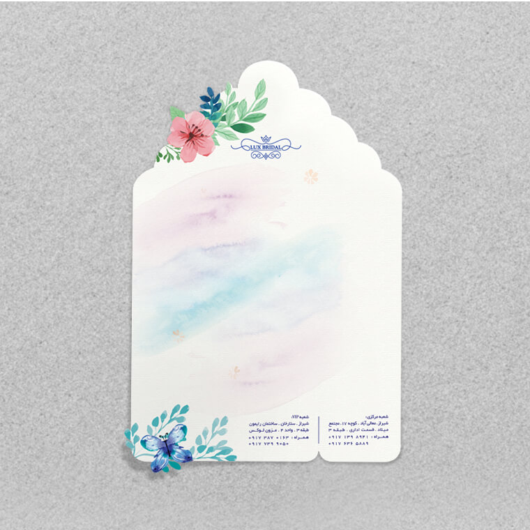 طراحی برگ قرارداد بصری مزون لوکس